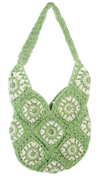 Crochet Hobo Tote Bag