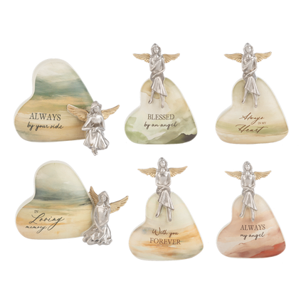 Bereavement Angel on Heart Figurines