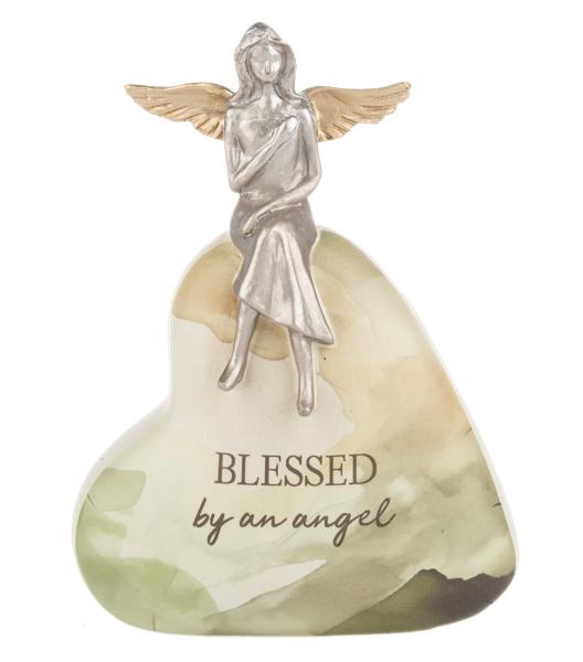 Bereavement Angel on Heart Figurines