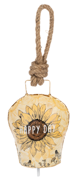 Wildflower Wafer Metal Cow Bell