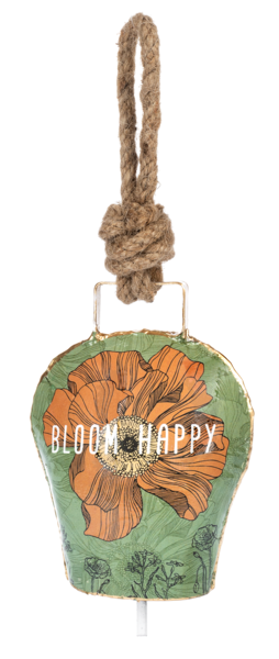 Wildflower Wafer Metal Cow Bell