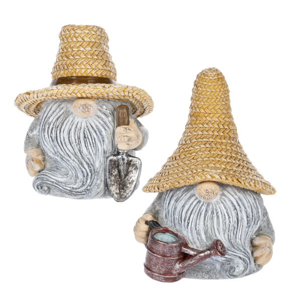 Garden Gnome with Straw hat