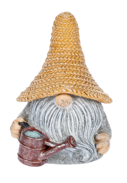 Garden Gnome with Straw hat