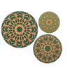 Mandala Cork Plant Coaster 3 Piece Set