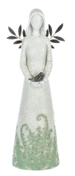 Botanical Angel w/Bird Figurine