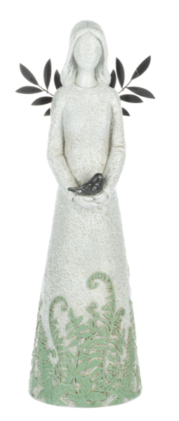 Botanical Angel w/Bird Figurine