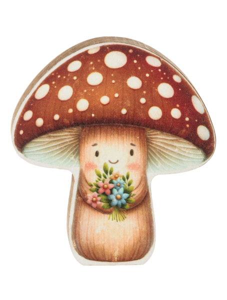 Mushroom Art Block Figurines