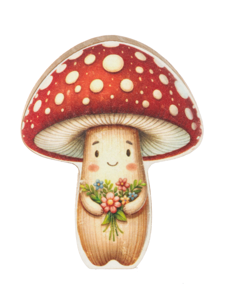 Mushroom Art Block Figurines