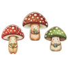 Mushroom Art Block Figurines
