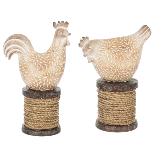 Hen on Spool Figurine