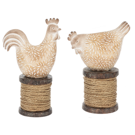 Hen on Spool Figurine