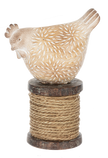 Hen on Spool Figurine