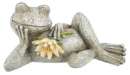 Lazy Garden Frog Figurine