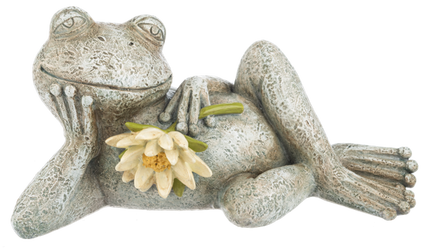 Lazy Garden Frog Figurine