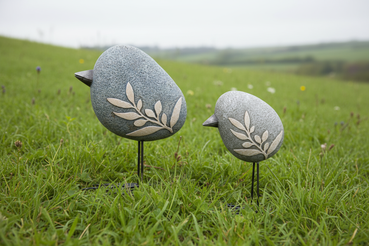 Rock Bird Figurine