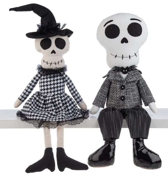 Skeleton Couple Shelf Sitter set