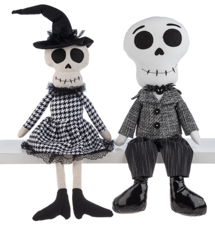 Skeleton Couple Shelf Sitter set