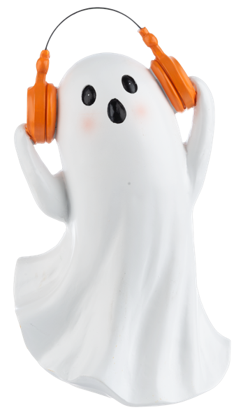 Ghost w/Soda & Headphone Figurines