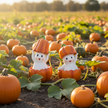 Ghosts in Pumpkin Figurines