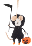 Handcrafted Trick or Treat Halloween Mouse Ornamen