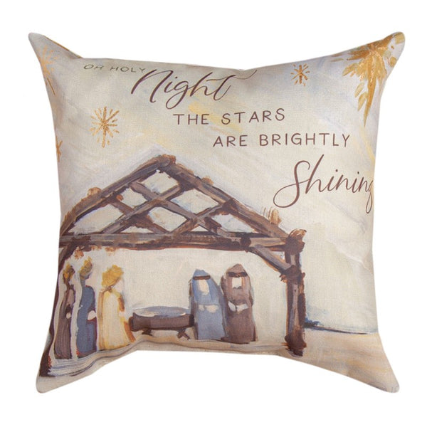Nativity "O Holy Night" Climaweave Pillow