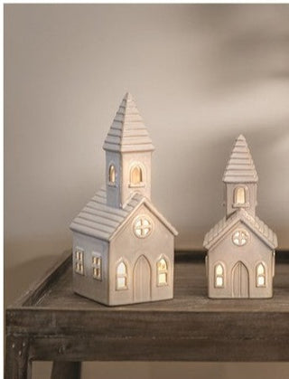 "Light Unto My Path" Ceramic LED Church