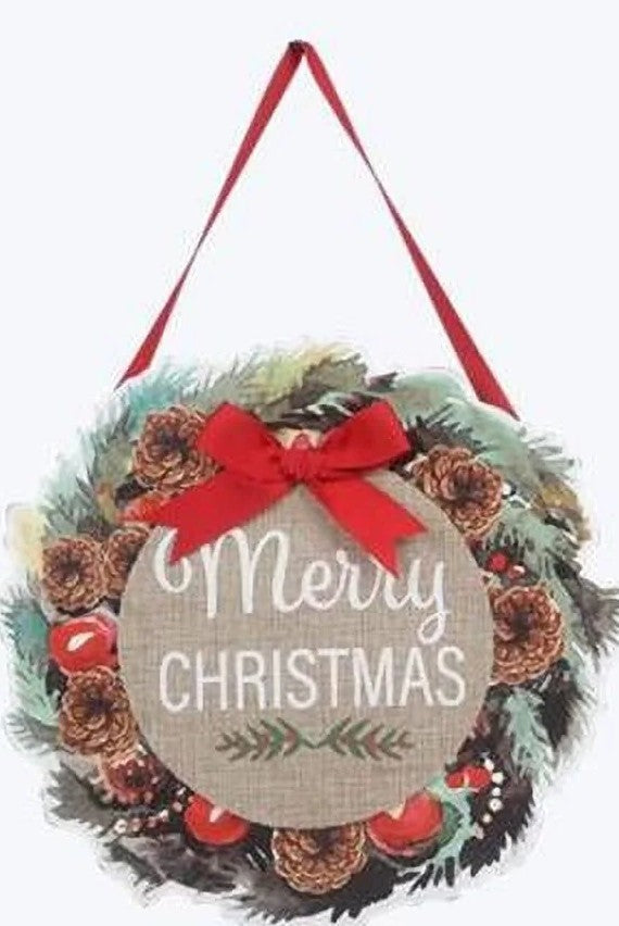 Wooden Christmas wreath