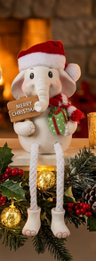 The White Elephant - Shelf sitters with Santa Hats