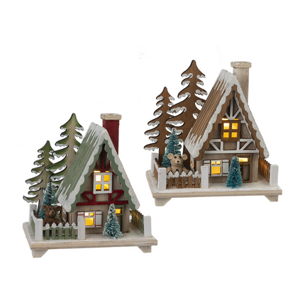 LED Light Up House Scene Figurine