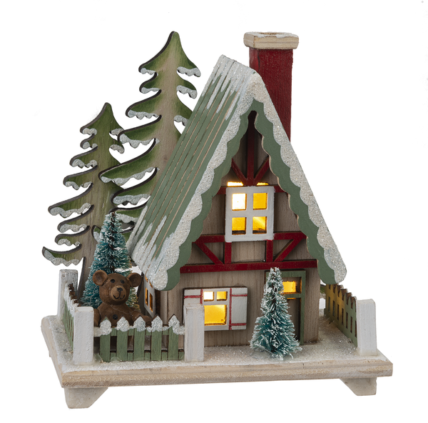 LED Light Up House Scene Figurine