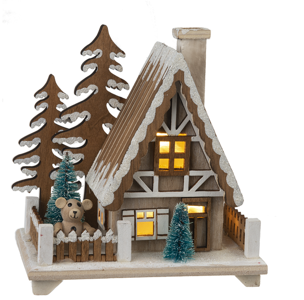 LED Light Up House Scene Figurine