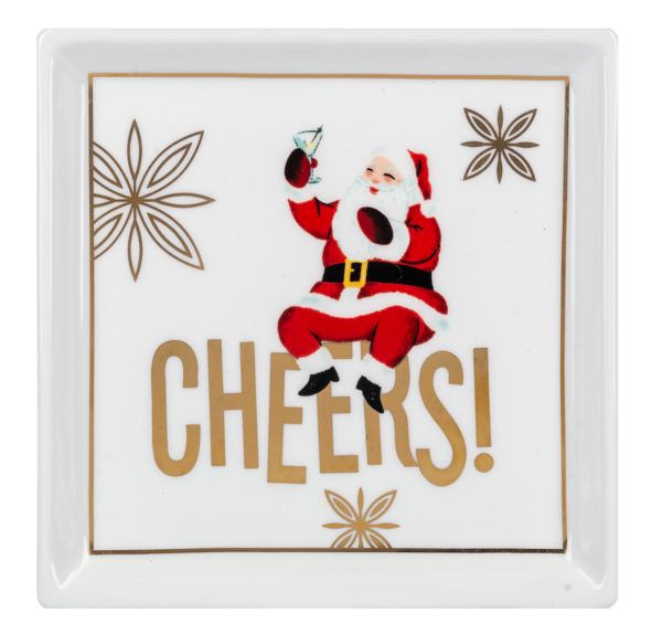 Santa Cocktail Tidbit Plate