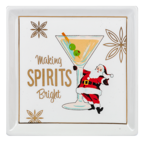 Santa Cocktail Tidbit Plate