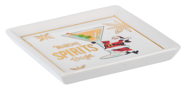 Santa Cocktail Tidbit Plate