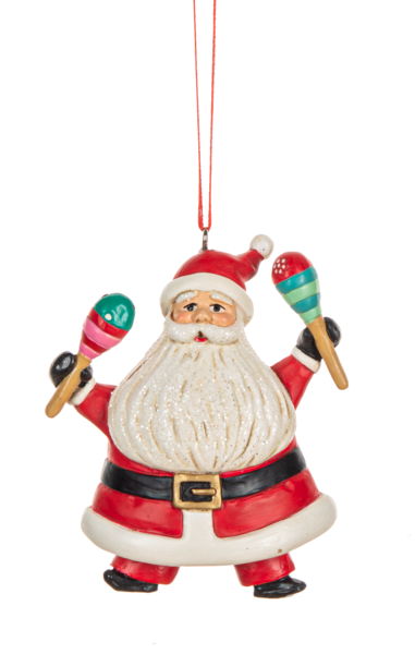 Santa Maraca Ornament