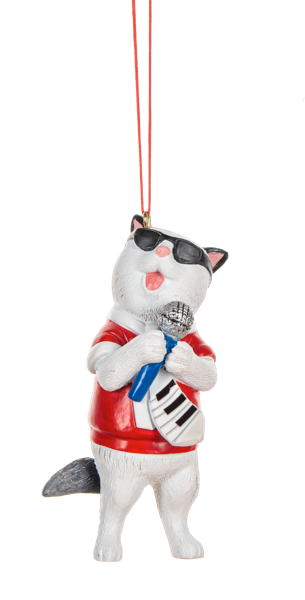 Singing Cat Ornament