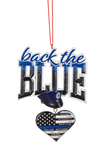 Police Officer Hat Ornament - Back The Blue