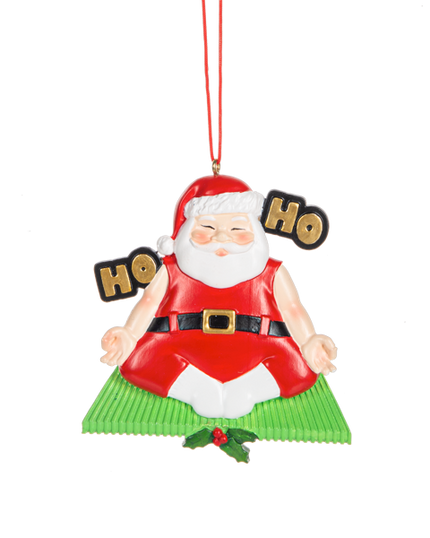 Yoga Santa Ornament