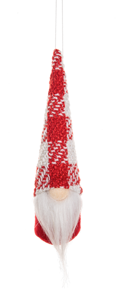 Red & Plaid Gnome Ornaments