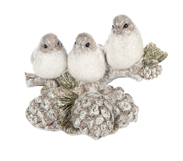 Frosted Bird Figurine