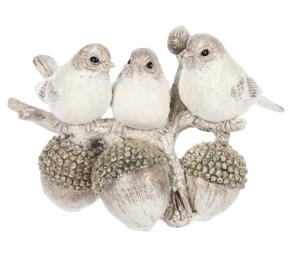 Frosted Bird Figurine