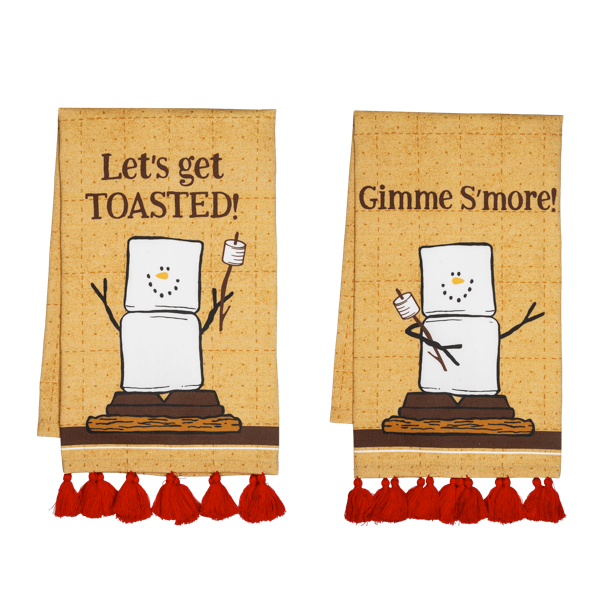 S'mores Camping Tea Towel