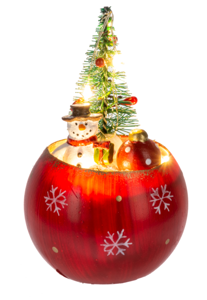 LED Light Up Santa or Snowman Scene Figurine