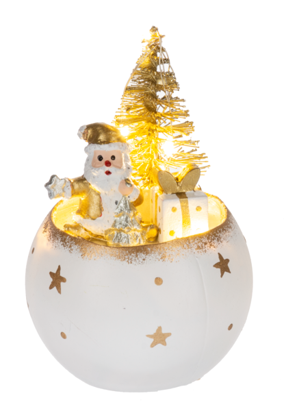 LED Light Up Santa or Snowman Scene Figurine