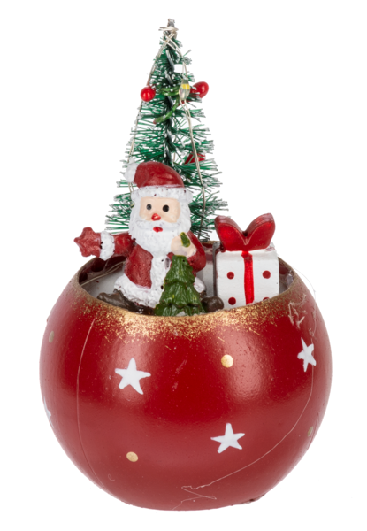 LED Light Up Santa or Snowman Scene Figurine