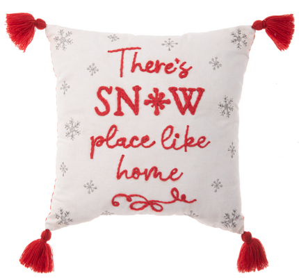 Embroidered Christmas Pillow