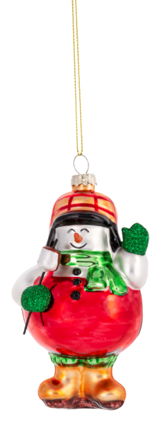 Camping Snowman Ornament
