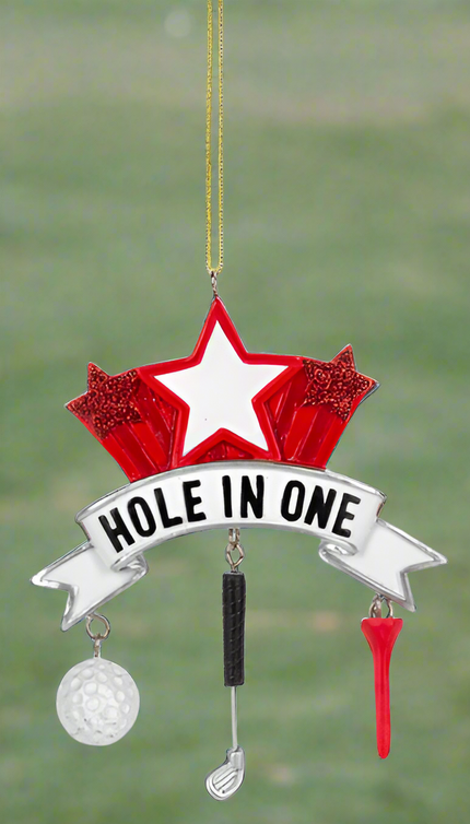 Golf Dangle Ornament - Hole In One
