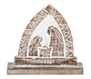 Carved White Washed Holy Family