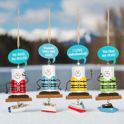 S'mores Boating Ornaments